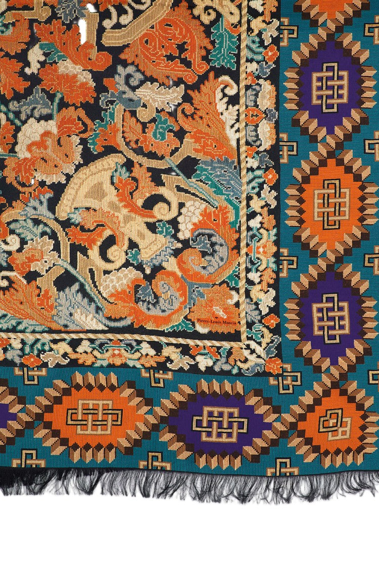 Pierre-Louis Mascia Vibrant Multicolour Scarf With Intricate Pattern