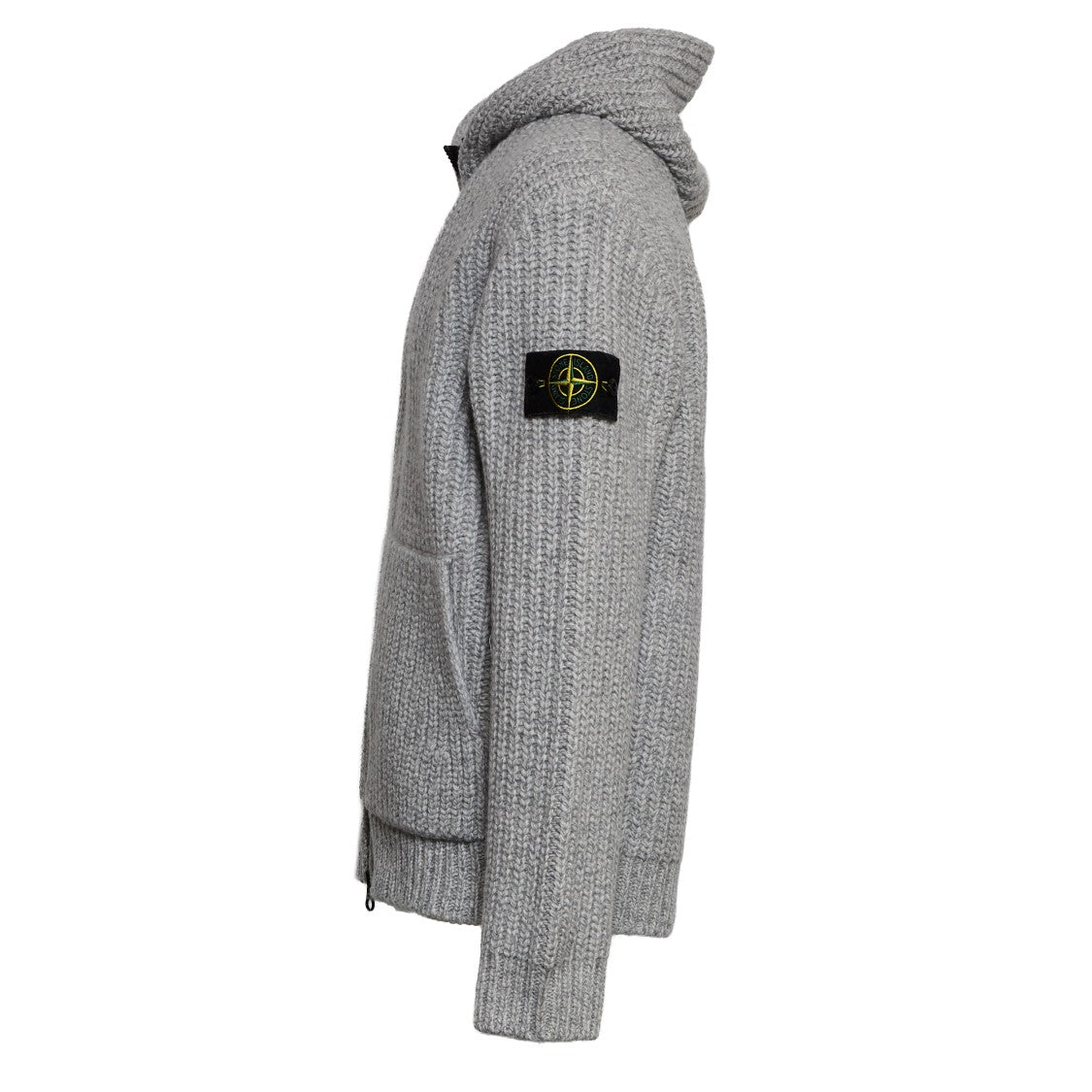 Stone Island Maglione Con Cappuccio Fisherman's Rib Rws Wool