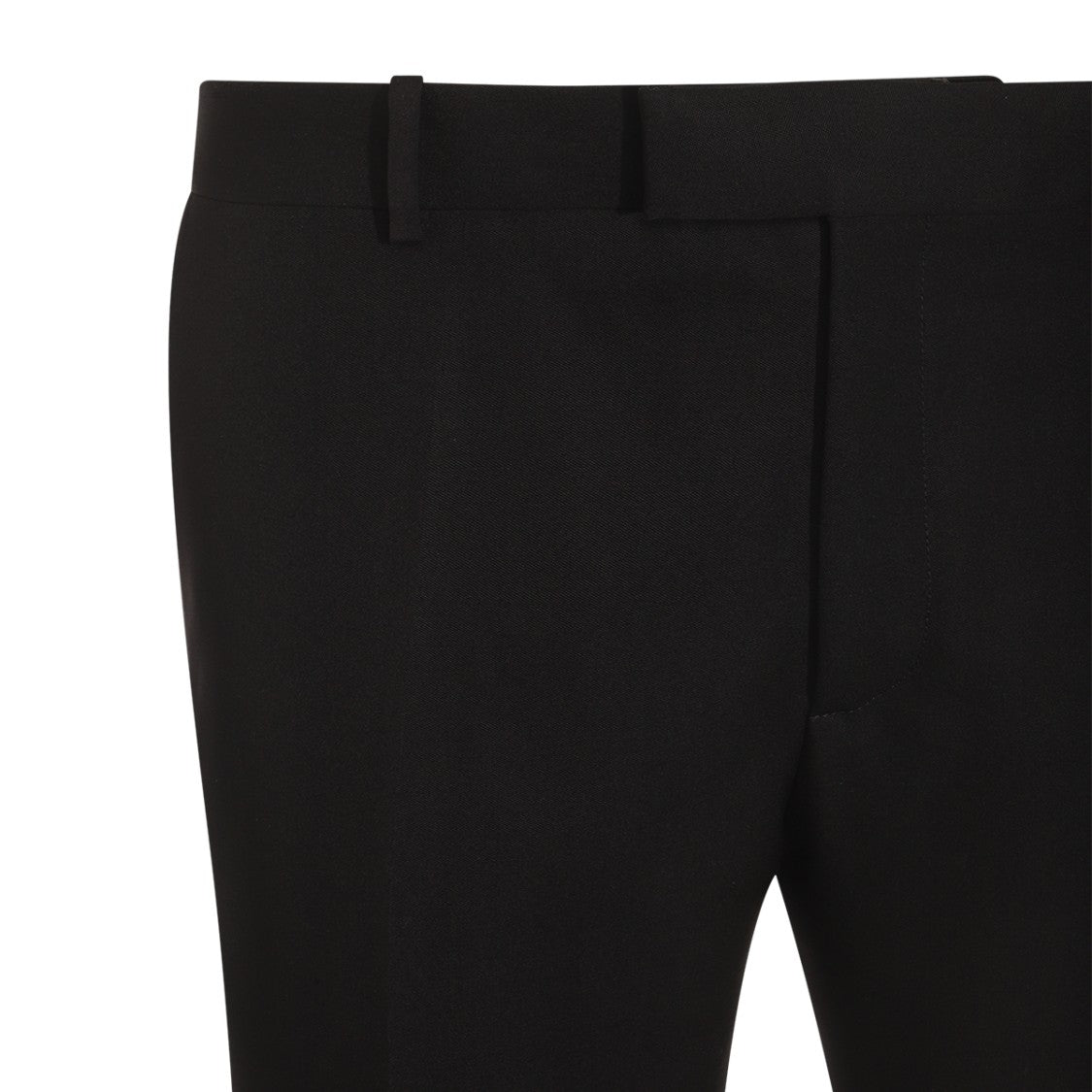 Alexander Mcqueen Slim-Fit Tailored Black Wool Trousers With Contemporary Design