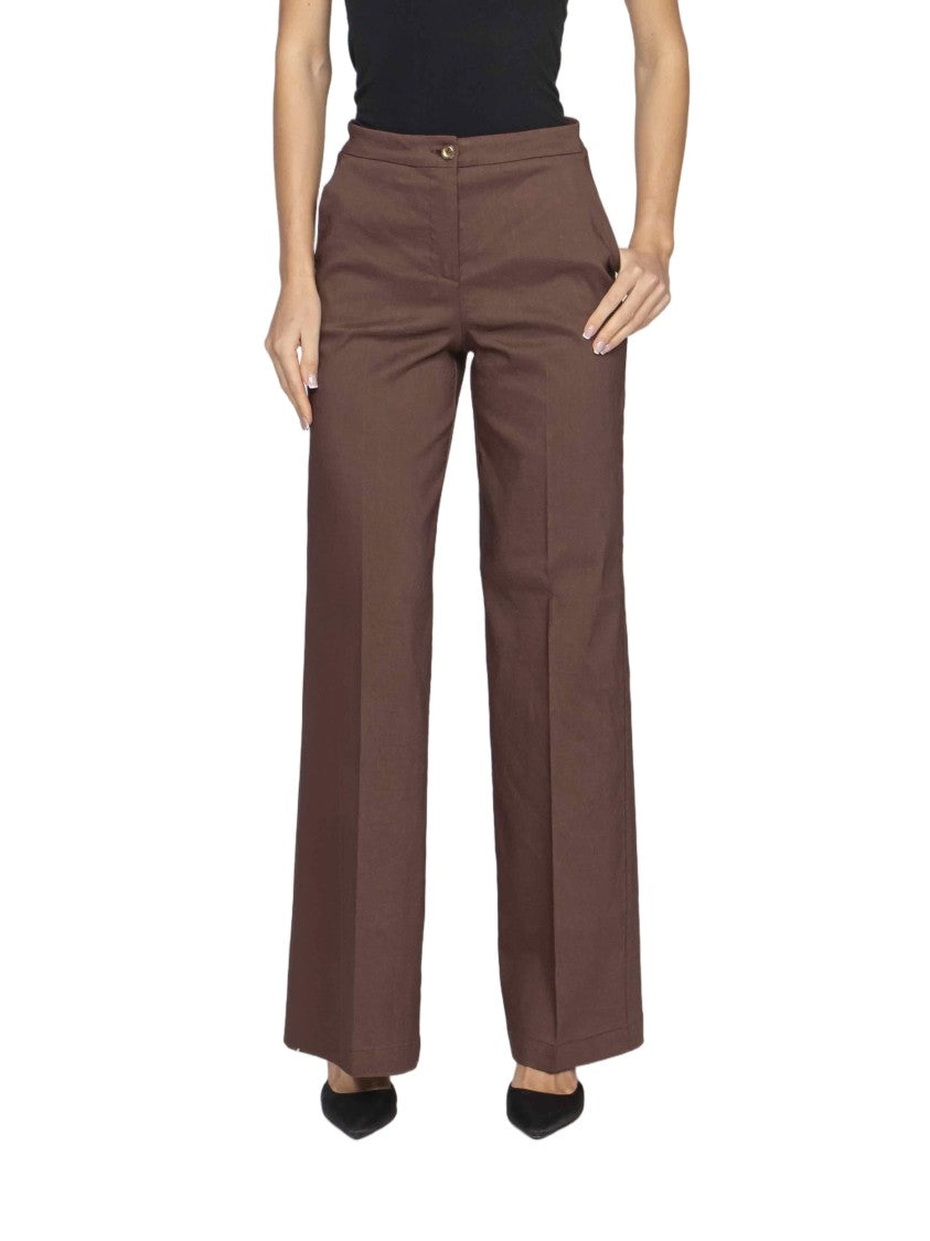 Pinko Jacopone High-Waisted Clean-Design Wide-Leg Pants