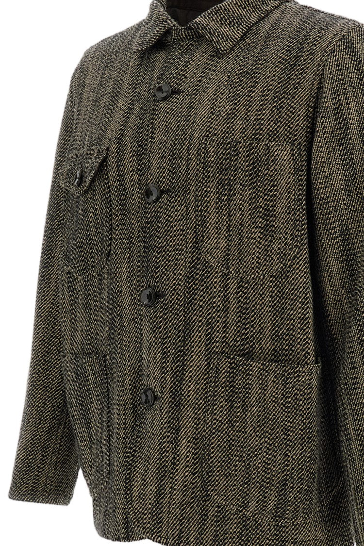 Original Vintage Herringbone Wool-Blend Safari Jacket