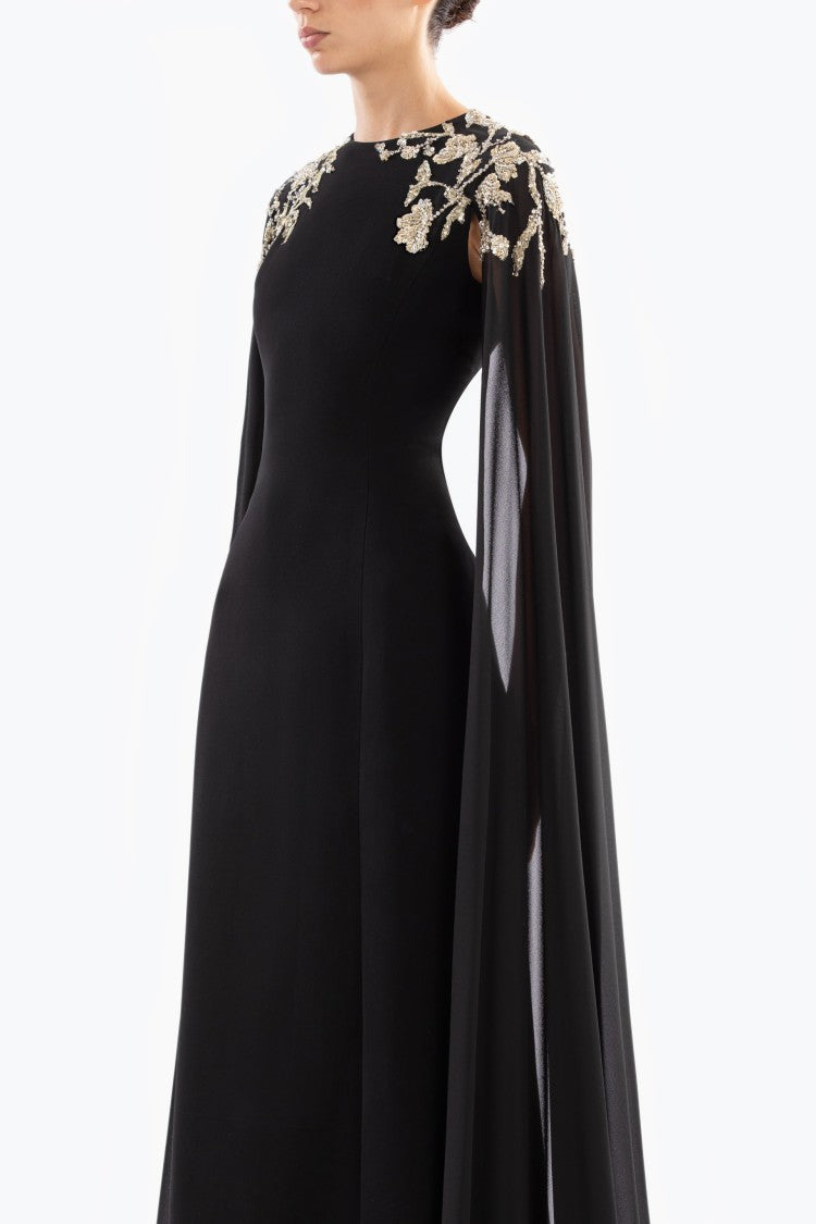 Saiid Kobeisy Embellished Crepe Kaftan