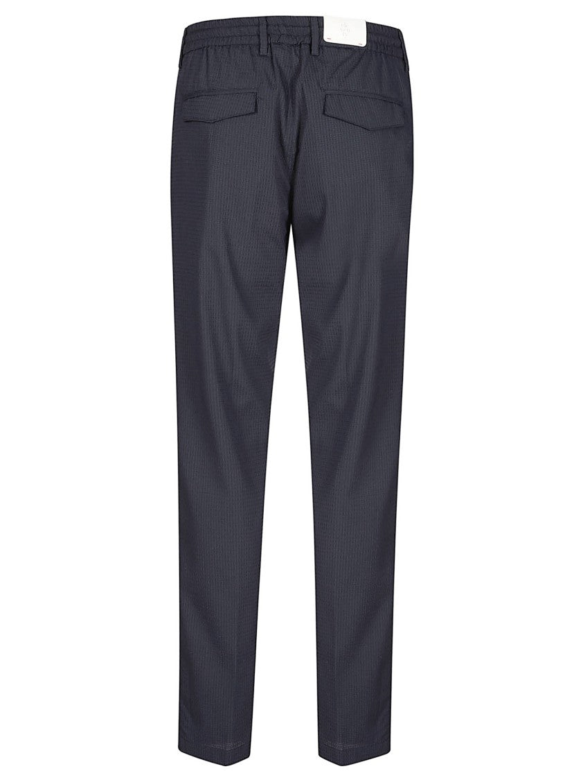 Eleventy Slim-Fit Blue Jogger Trousers With Garment-Dyed Finish