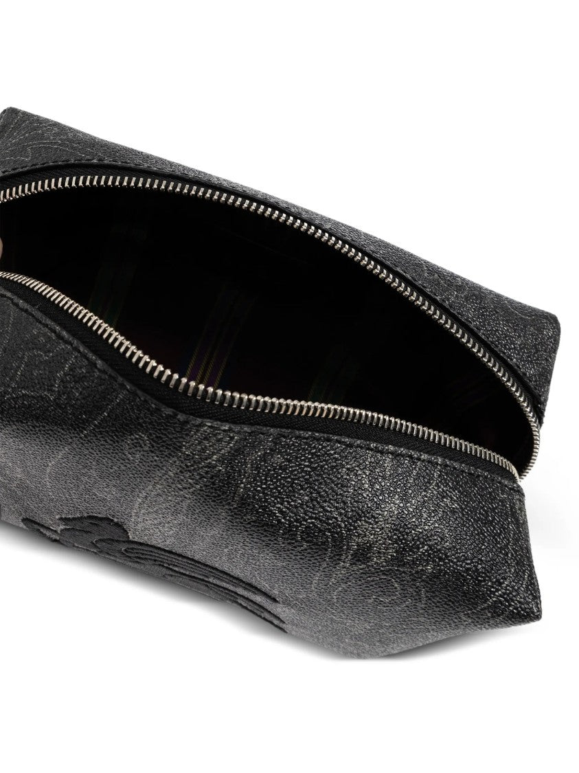 Etro Rectangular Black Paisley 19,5X10x8 Wristlet Pouch