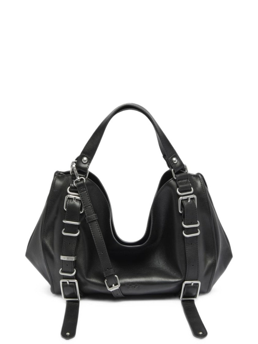 Diesel Soft-Silhouette Black Bag With Dual Handles And Adjustable Strap