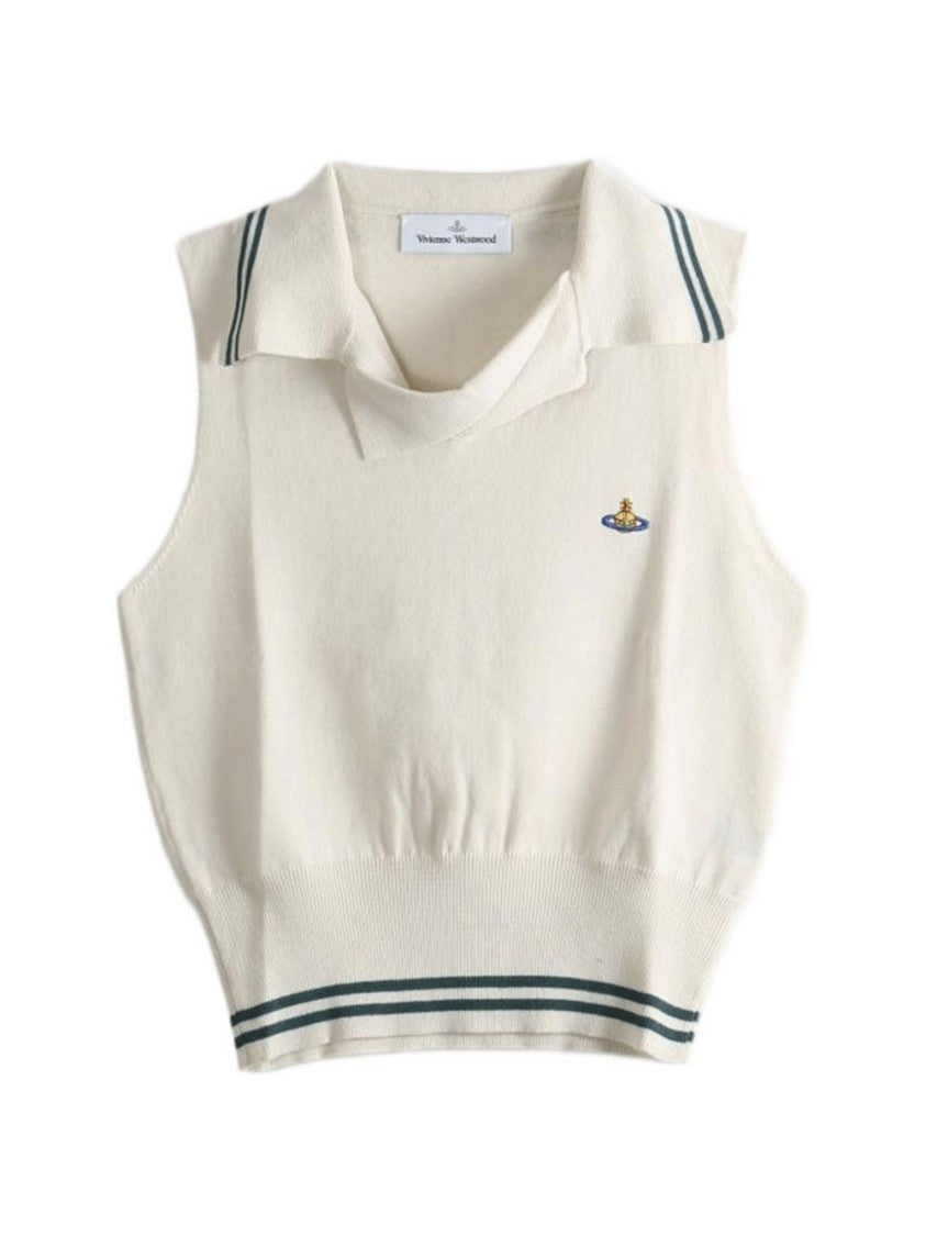 Vivienne Westwood Cropped Sleeveless Ribbed Waistband Top