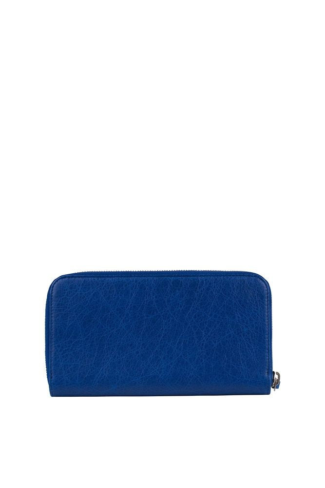 Balenciaga Electric Blue Leather Wallet With Decorative Studs