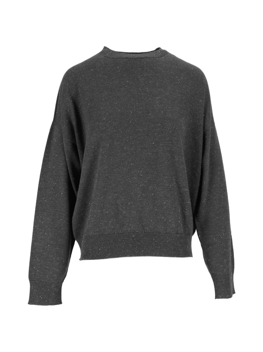 Peserico Speckled Ribbed Knit Sweater