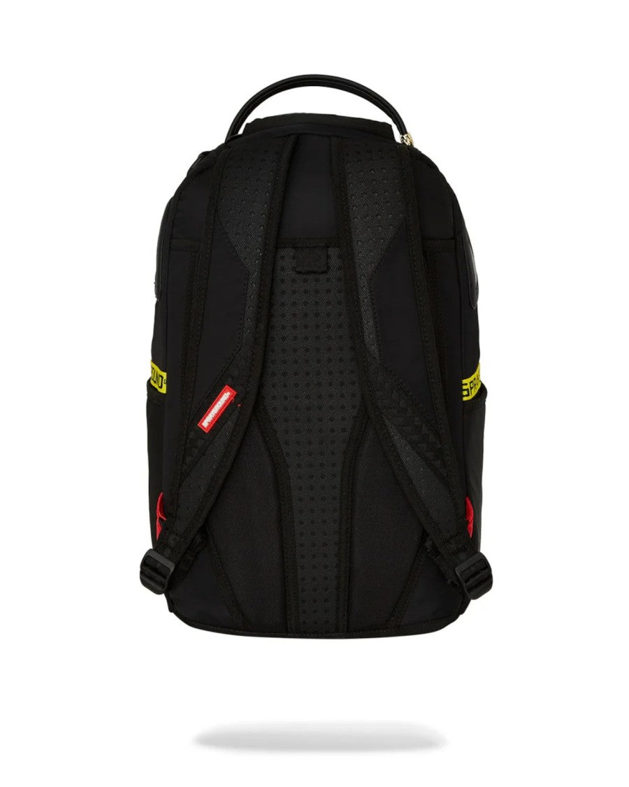 Sprayground Black Backpack With Bold Shark Mouth Design