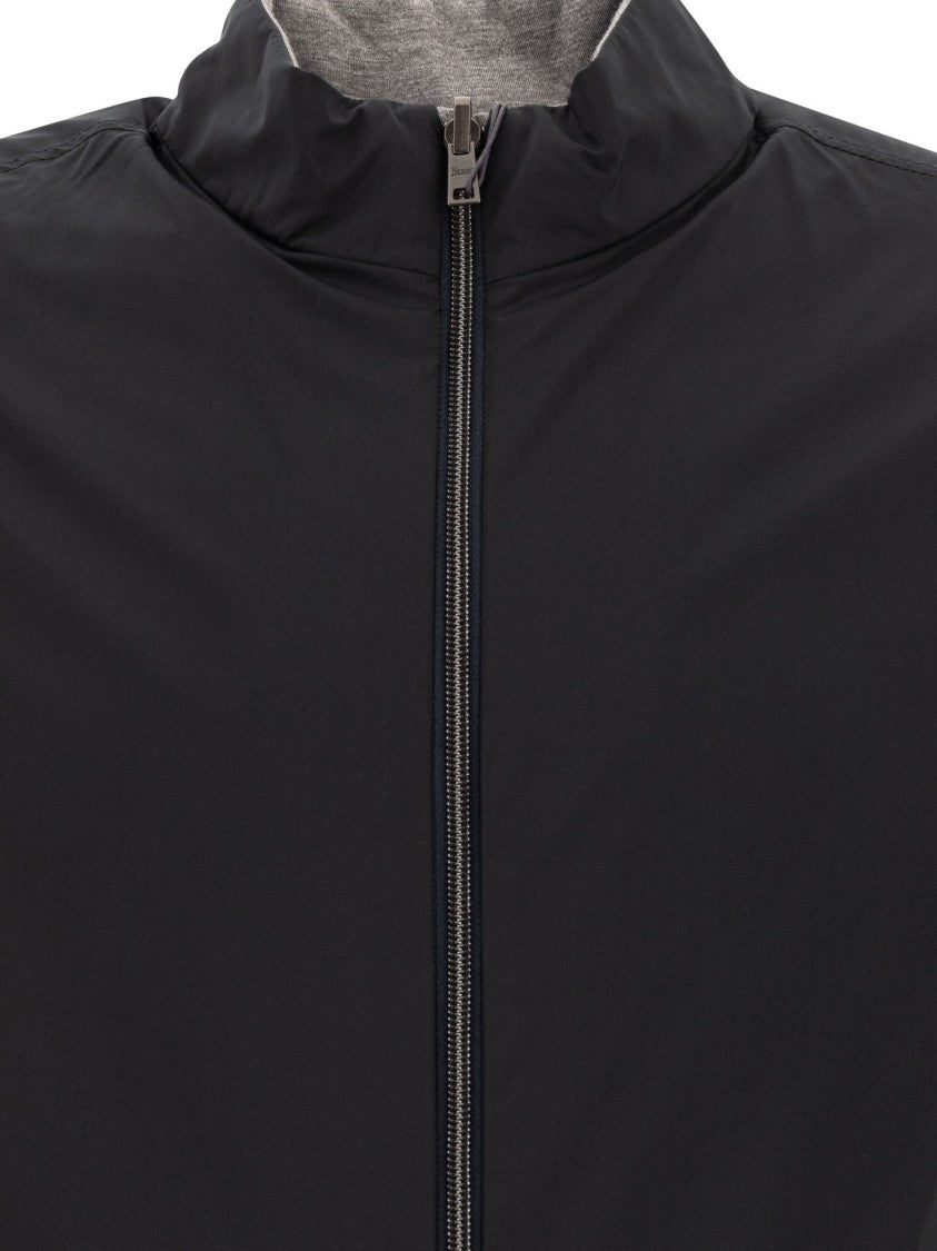 Herno Reversible Navy Blue Nylon