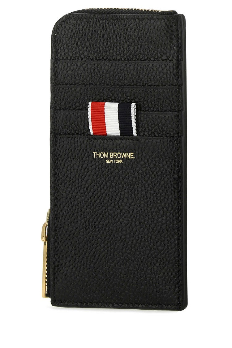 Thom Browne Black Leather Coin Purse