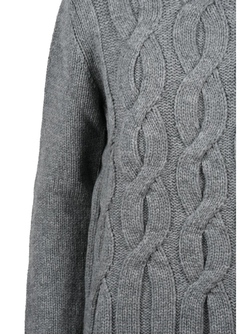 Kangra High Neck Cable Knit Sweater By Kangra