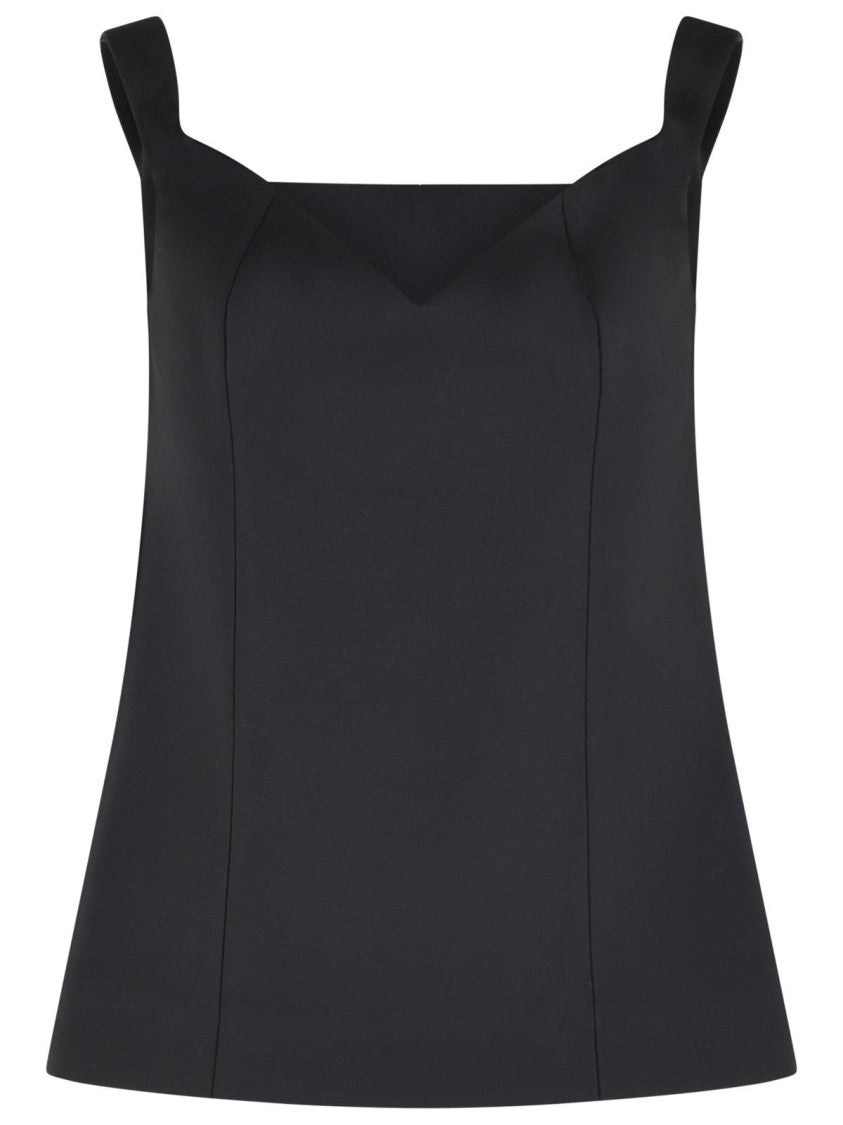 Róhe Black Viscose Top