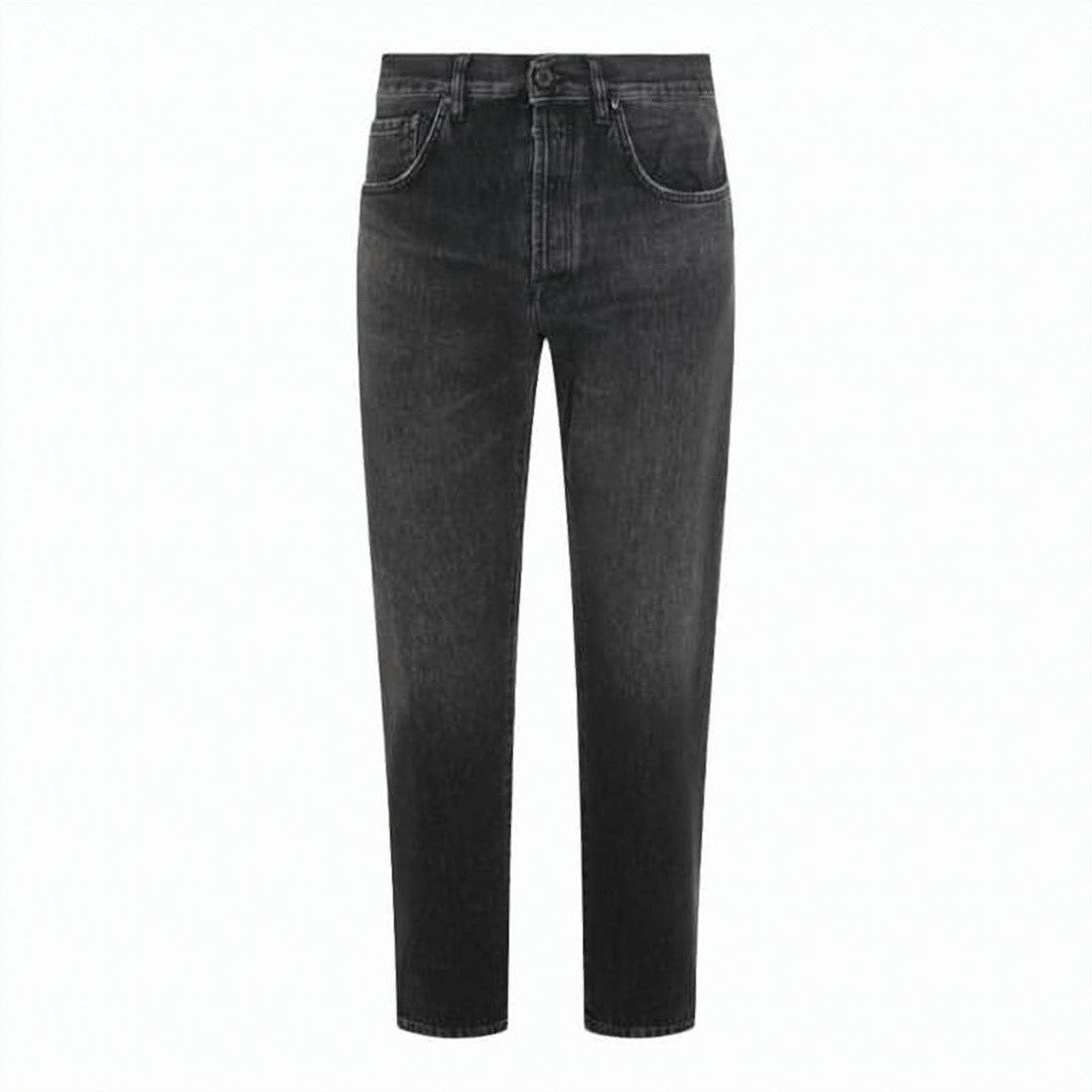 Pt Torino Washed Black Five-Pocket Denim Pants With Classic Fit