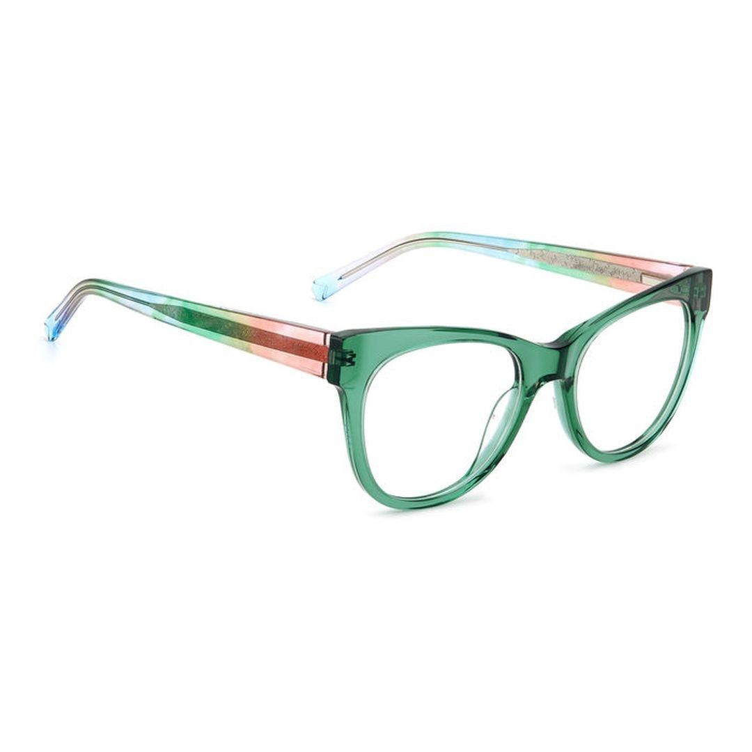 M Missoni Mmi 0129 Translucent Green Cat-Eye Eyeglasses With Gradient Temples