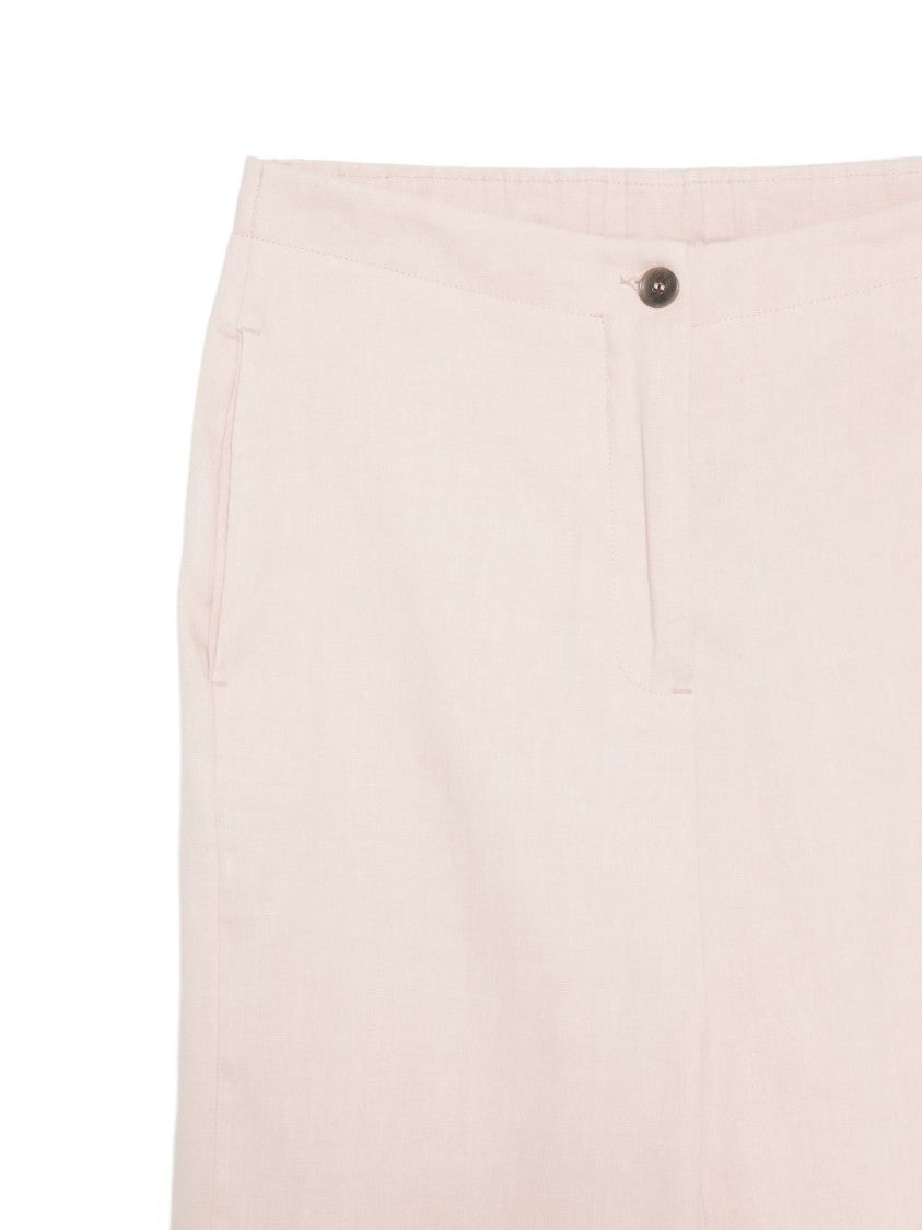 Seventy Light Pink Linen Cotton Pants
