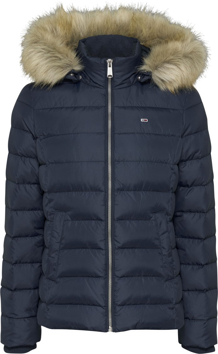 Tommy Jeans Fitted Down Jacket Removable Faux Hood