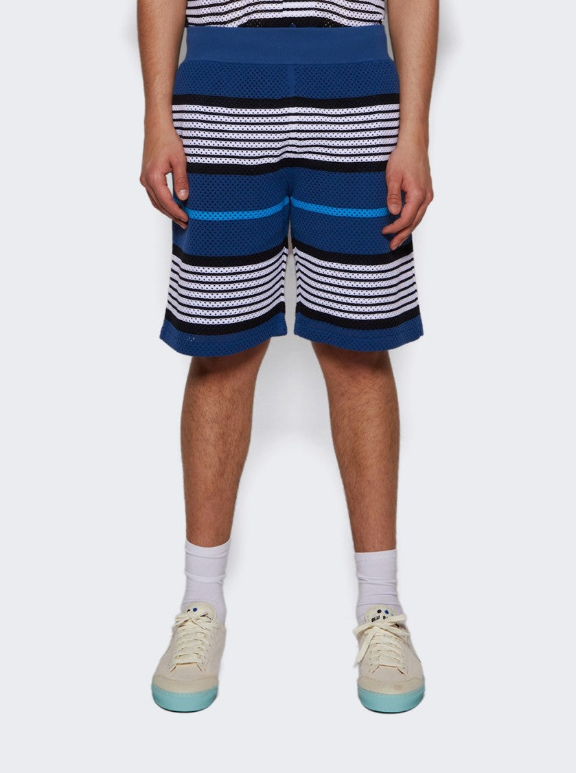 Burberry Striped Knit Shorts With Elastic Waistband