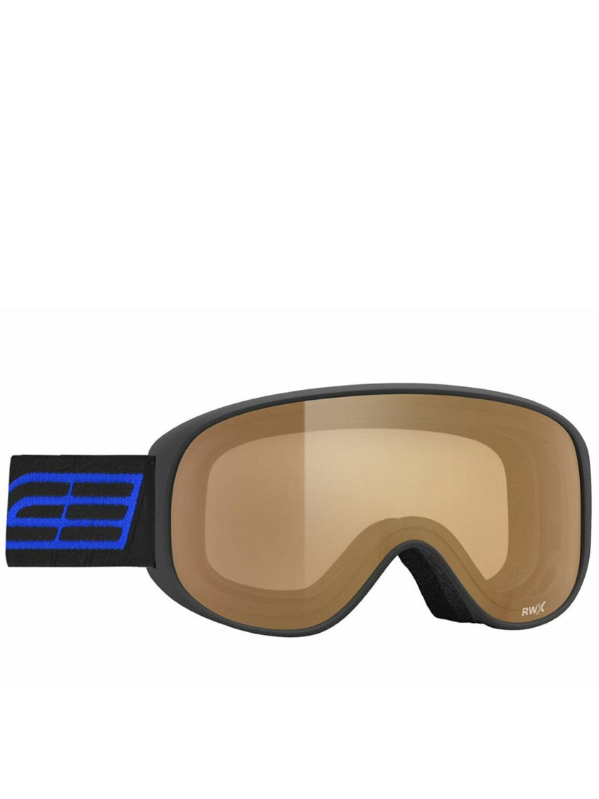 Salice Black Ski Goggles Amber-Tinted Lens