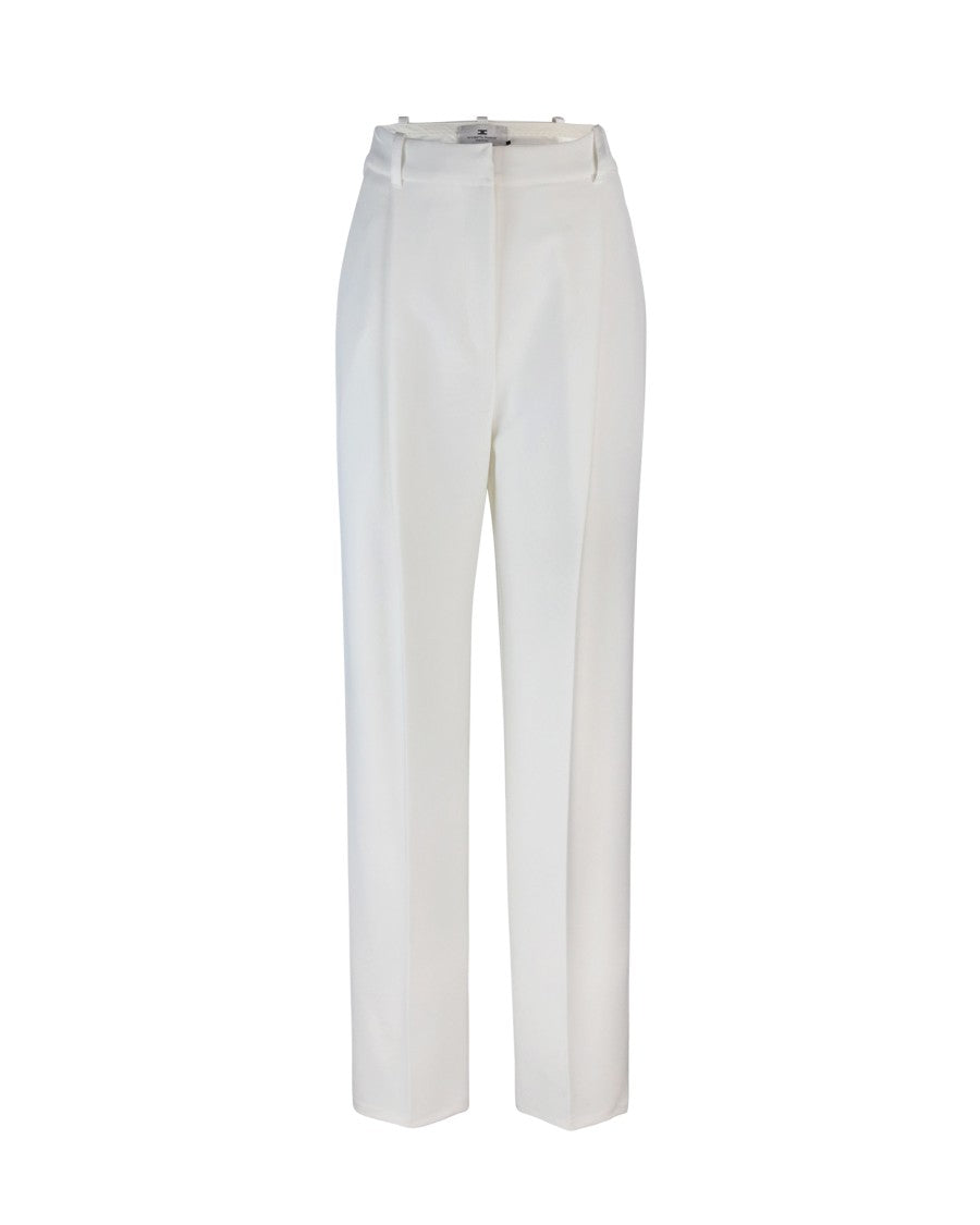 Elisabetta Franchi Crêpe Trousers With Satin Details