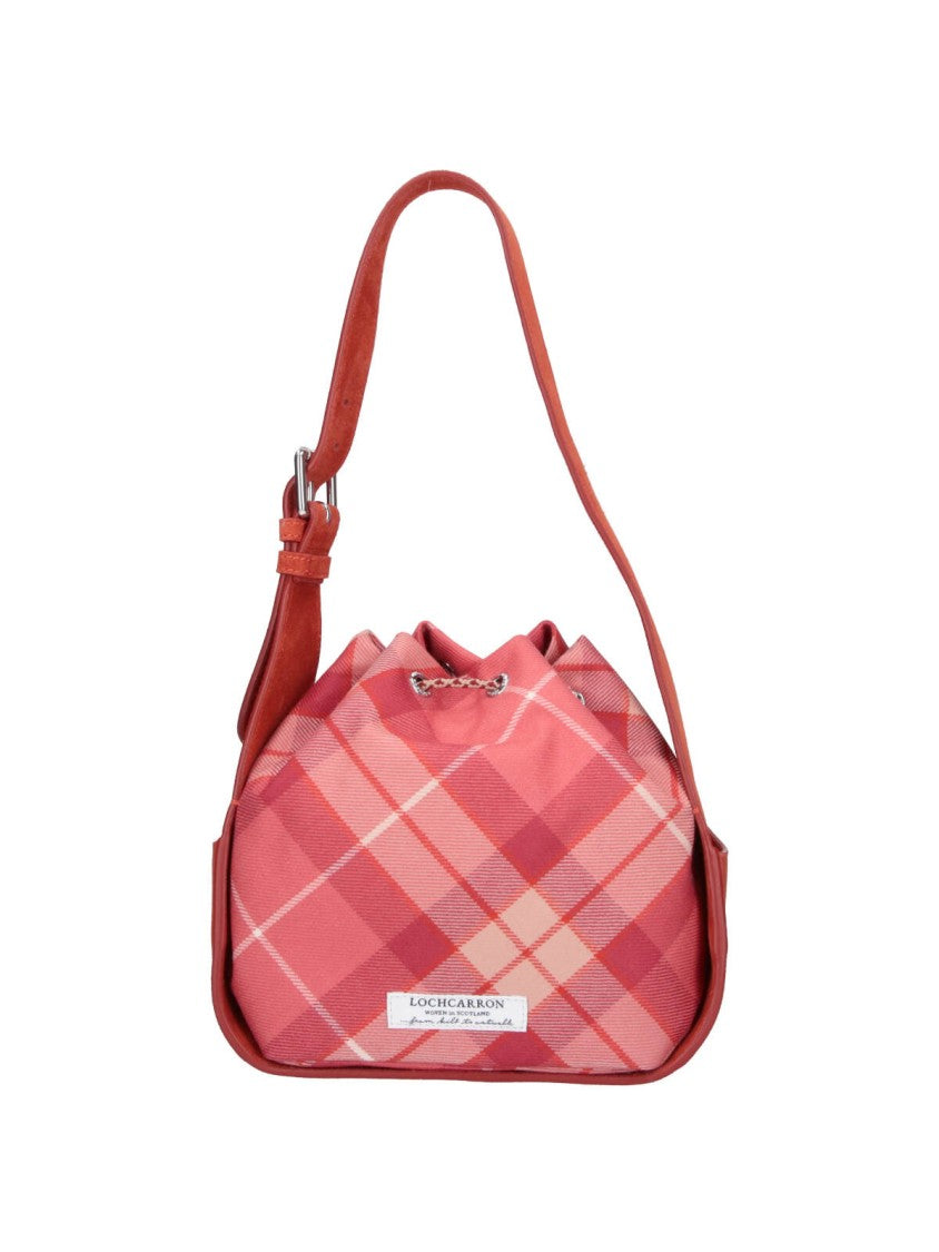 Vivienne Westwood Pink Anita Plaid Wool Bucket Bag