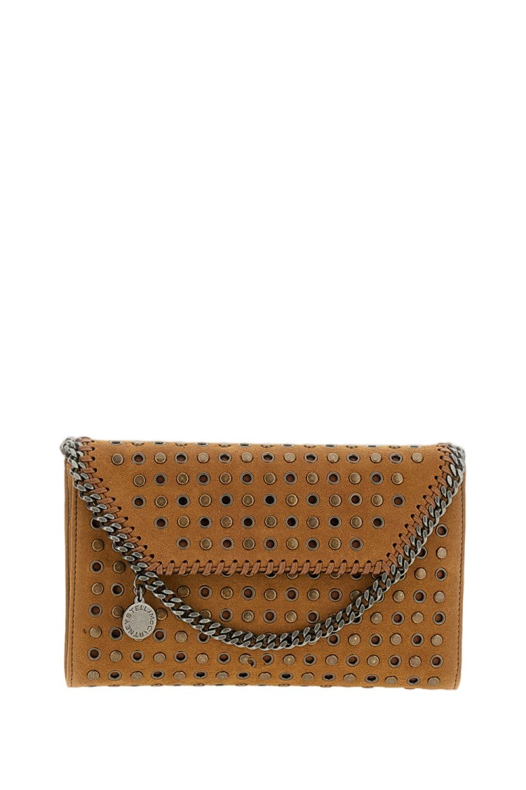 Stella Mccartney Blue Falabella Studded Suede Bag