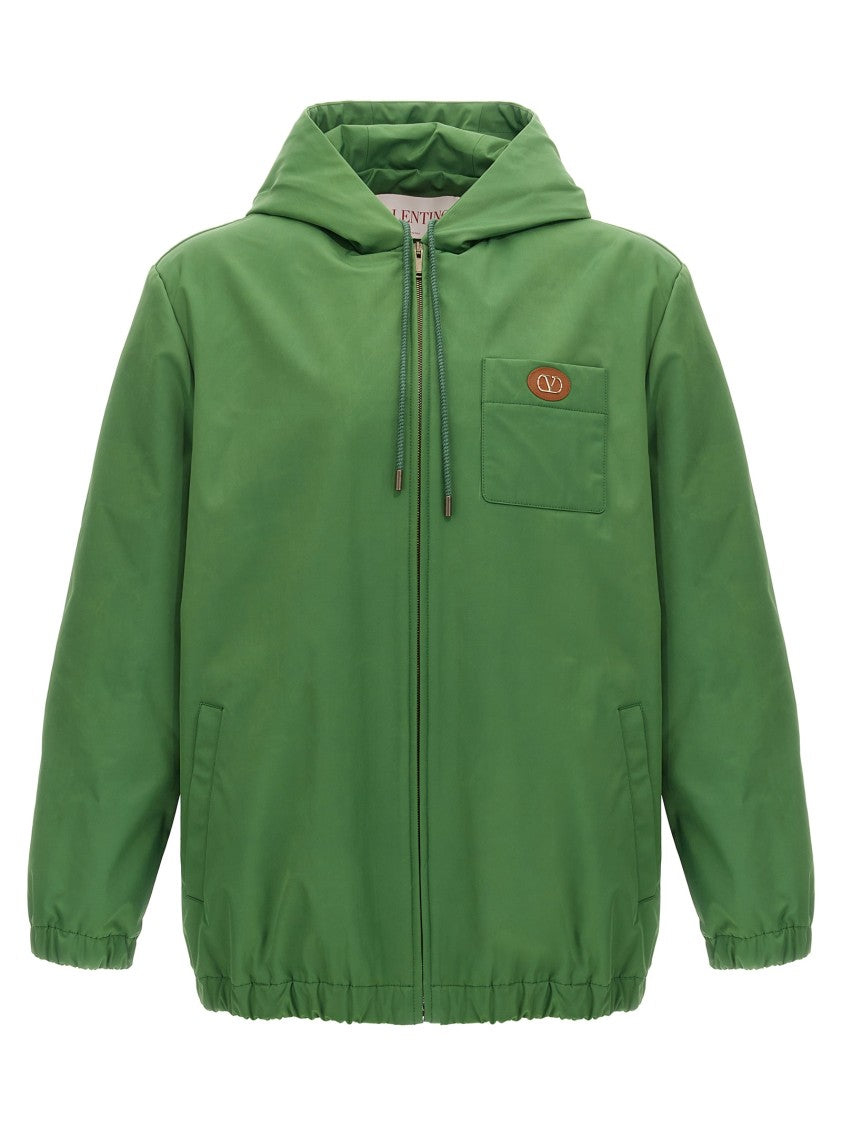 Valentino Garavani Technical Fabric Jacket With Adjustable Hood