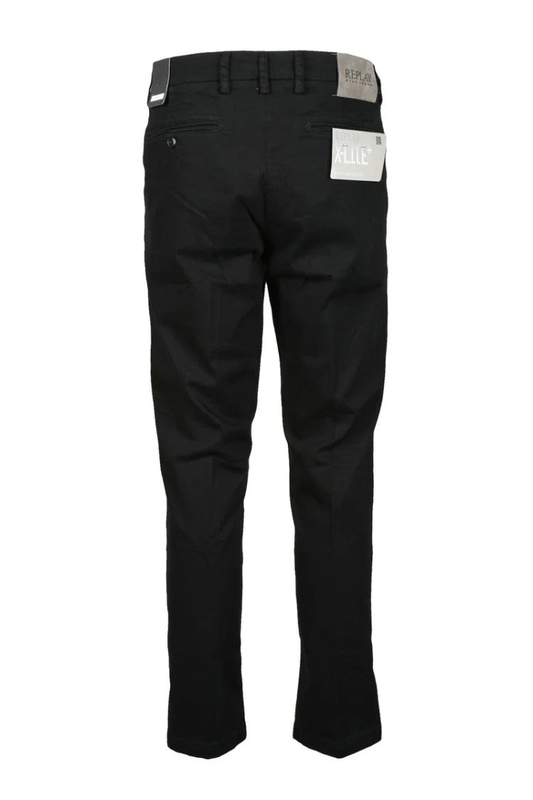 Replay Slim-Fit Cropped Pants With Five-Pocket Design