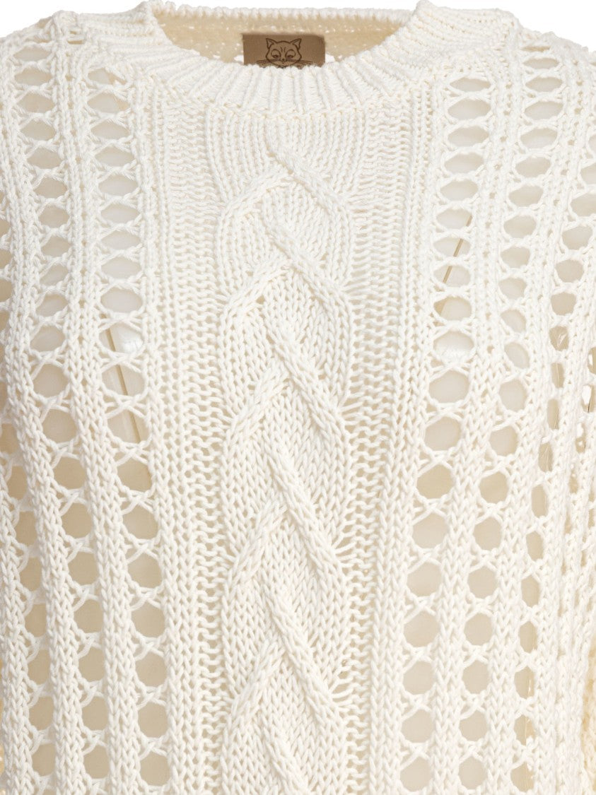 Rakki' Intricate Open-Knit Sweater