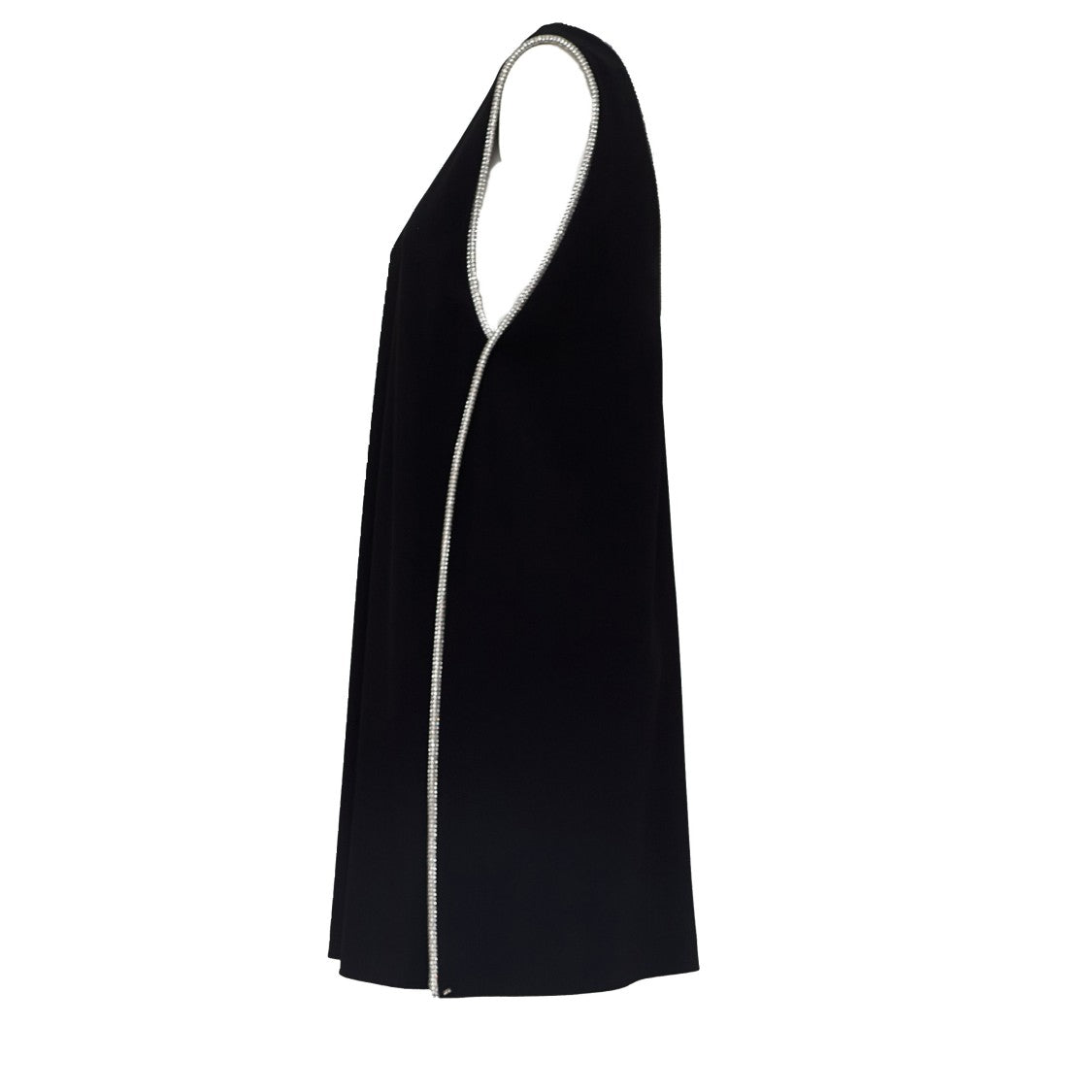 Sportmax Talco Jewel Trim Deep V-Back Viscose Mini Dress