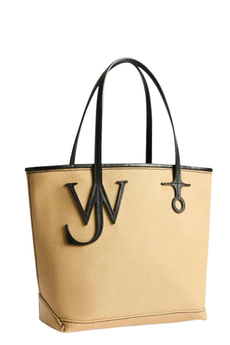J. W. Anderson Beige Black Small Anchor Canvas Leather-Trim Tote Bag