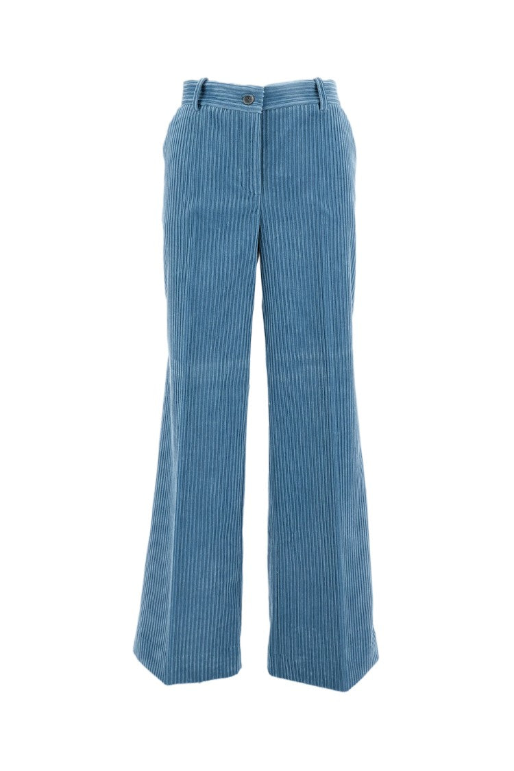 Parosh Tailored Clear Blue Trousers With Polished Finish