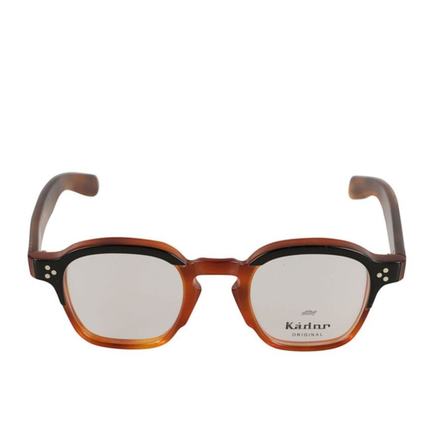 Kador Jack Tortoiseshell Square Frame Sunglasses With Silver Rivet Details