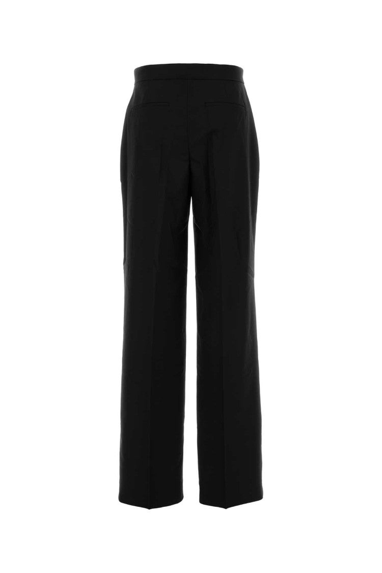 Tory Burch Black Stretch Wool Wide-Leg Pant