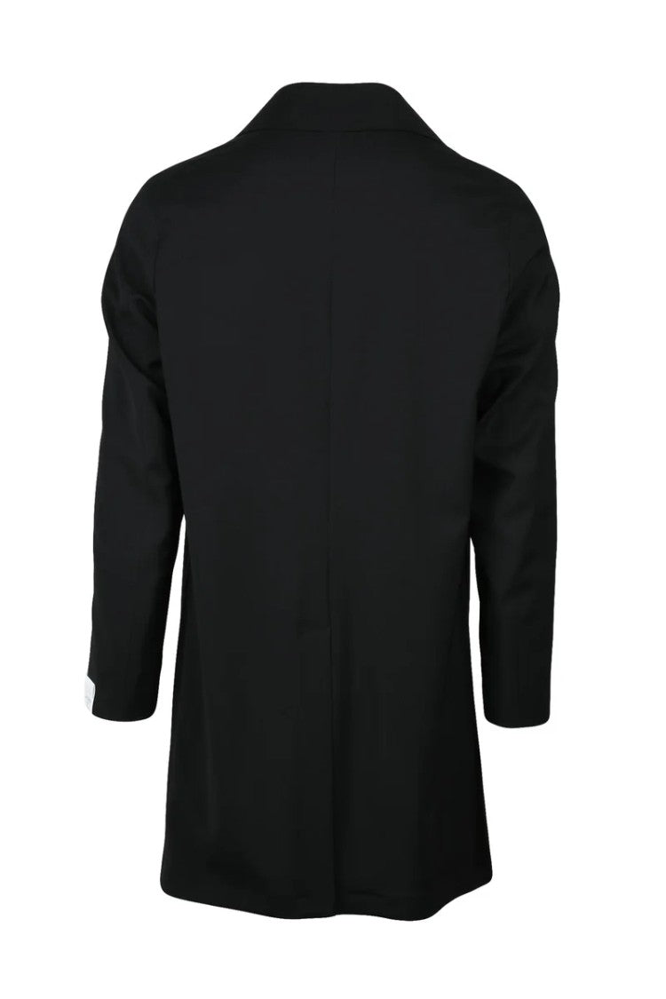 Alberto La Torre Virgin Wool Overcoat - Black