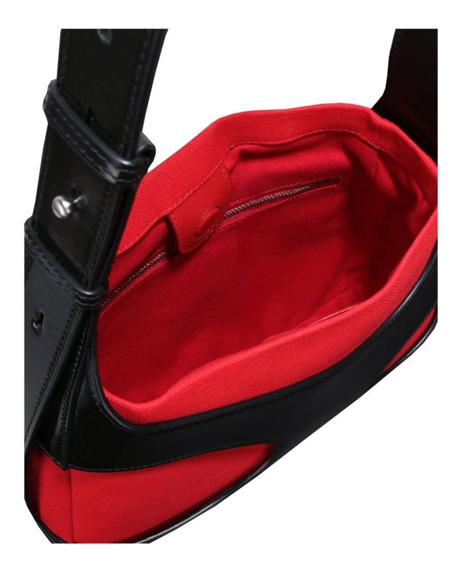 Ferragamo Cutout Canvas & Leather Shoulder Bag