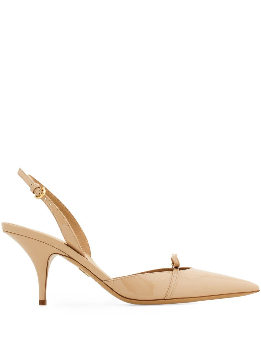 Salvatore Ferragamo Black Gylla Pointed Toe Patent Pumps