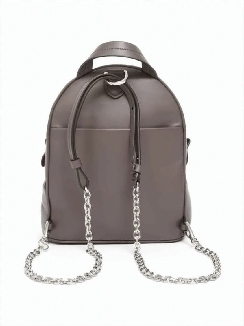 Maison Margiela Compact Napa Leather Backpack With Chain Accents