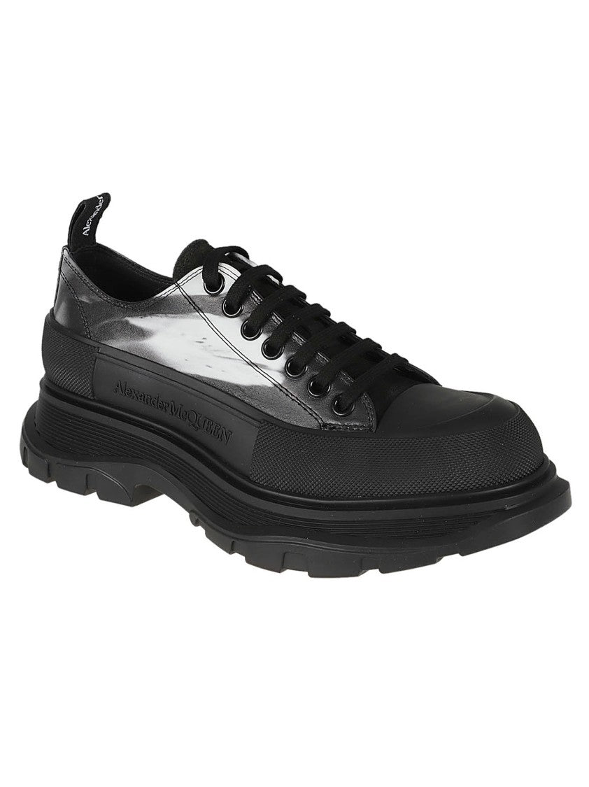 Alexander Mcqueen Bold Black Sneakers With Calf Leather