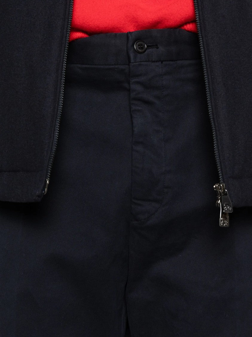 Incotex Straight-Leg Black Trousers With Classic Waistband And Minimalist Design
