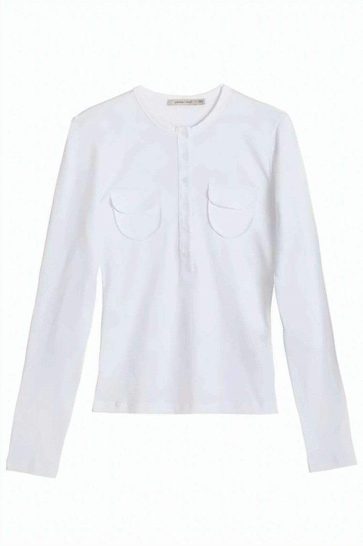 Paloma Wool Cropped Long-Sleeved Top With Button Placket