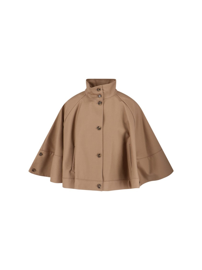 Max Mara "Fulcro" Cropped Cape Brown