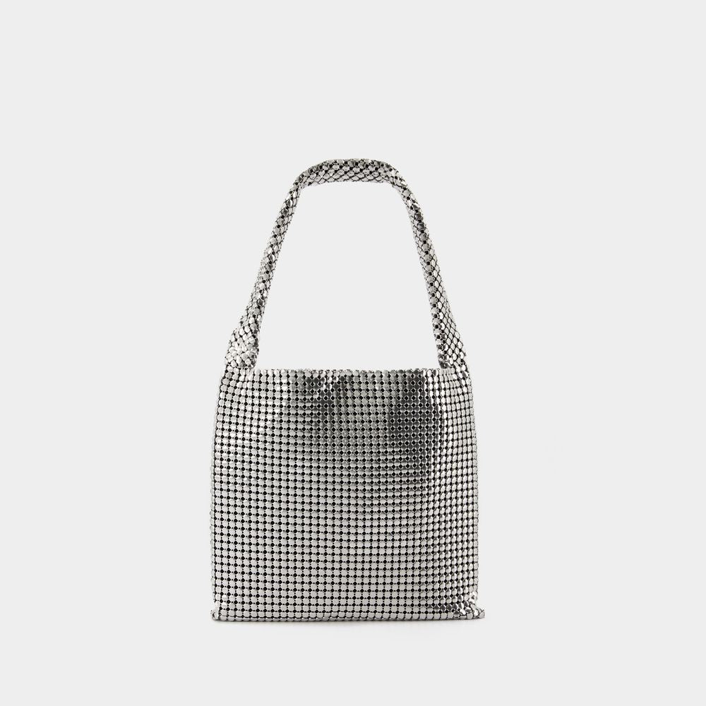 Rabanne Medium Silver Pixel Shoulder Bag - Aluminium - Silver