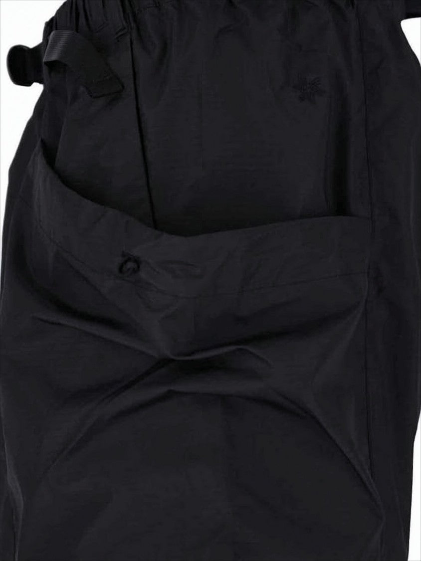 Goldwin Relaxed Fit Black Shorts With Functional Pockets