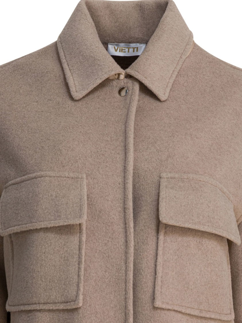 Semper Relaxed Fit Beige Jacket With Classic Collar