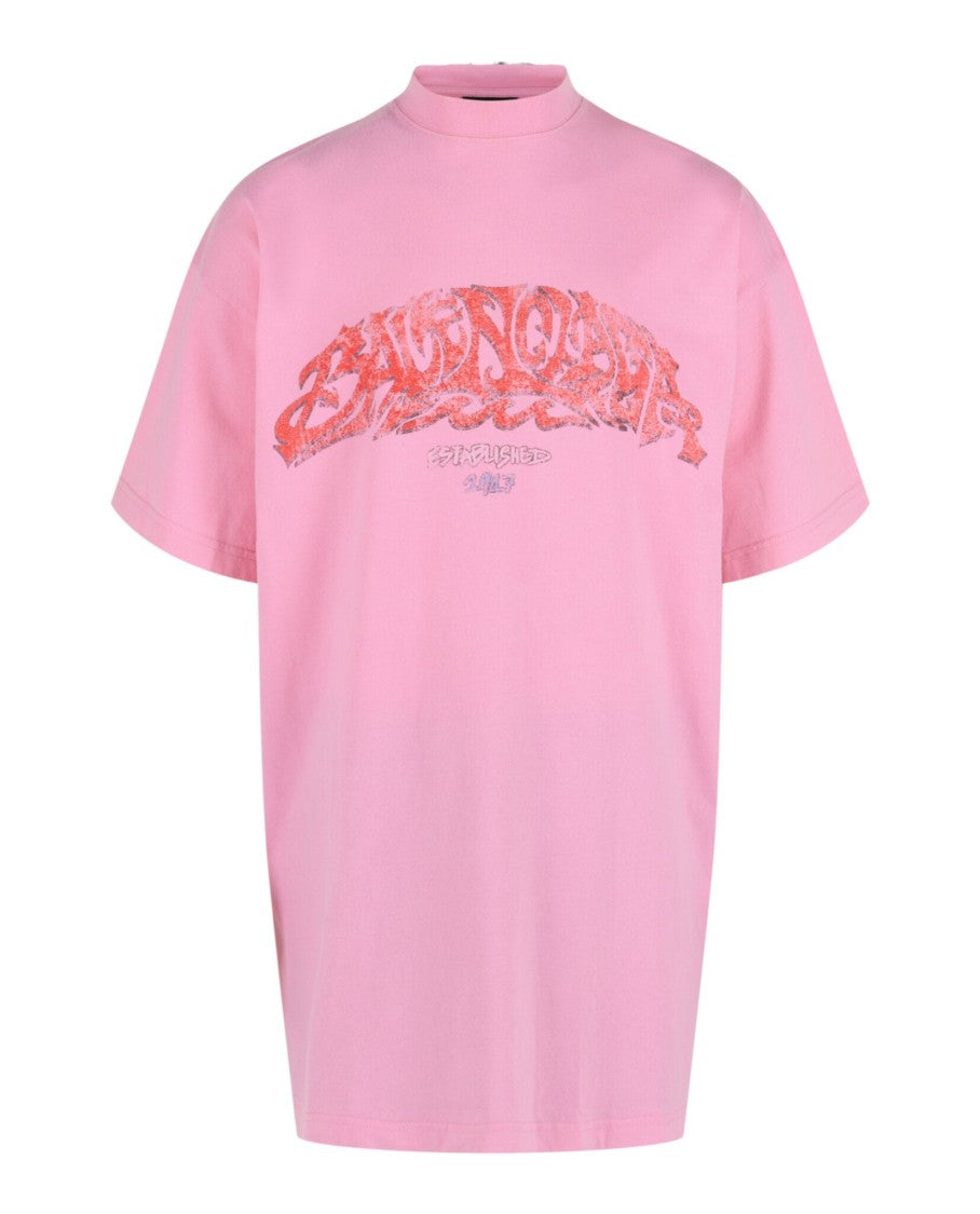 Balenciaga Offshore Logo Print Oversized T-Shirt