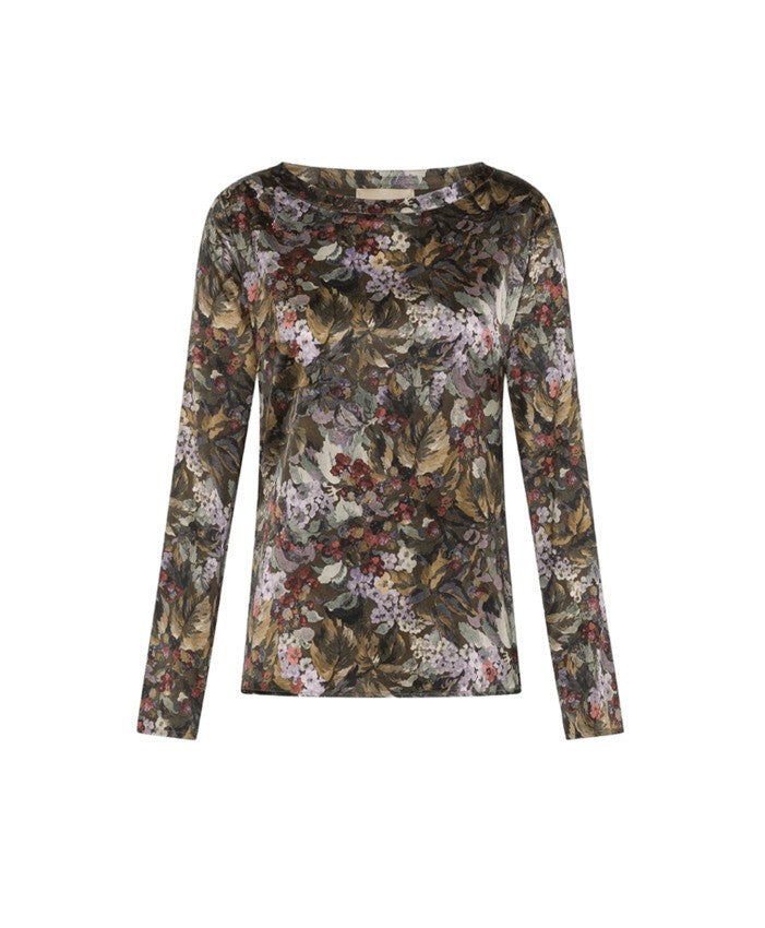 Momonì Fitted Floral Print Shirt With Round Neckline