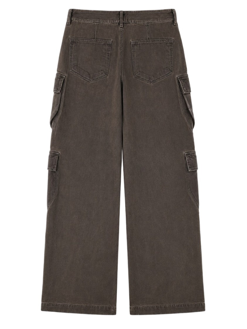 Drkshdw By Rick Owens Wide-Leg Flap Pockets Denim Cargo Jeans