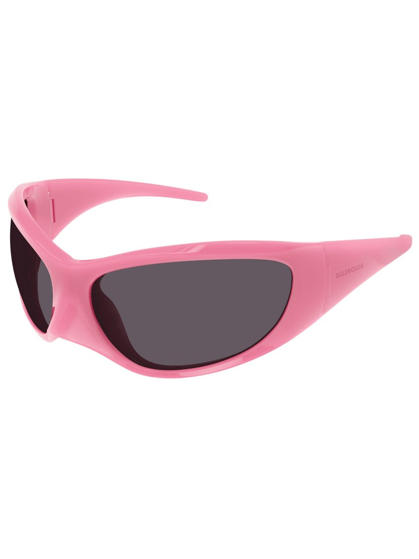Balenciaga Acetate Sunglasses With Bold Pink And Purple Frames