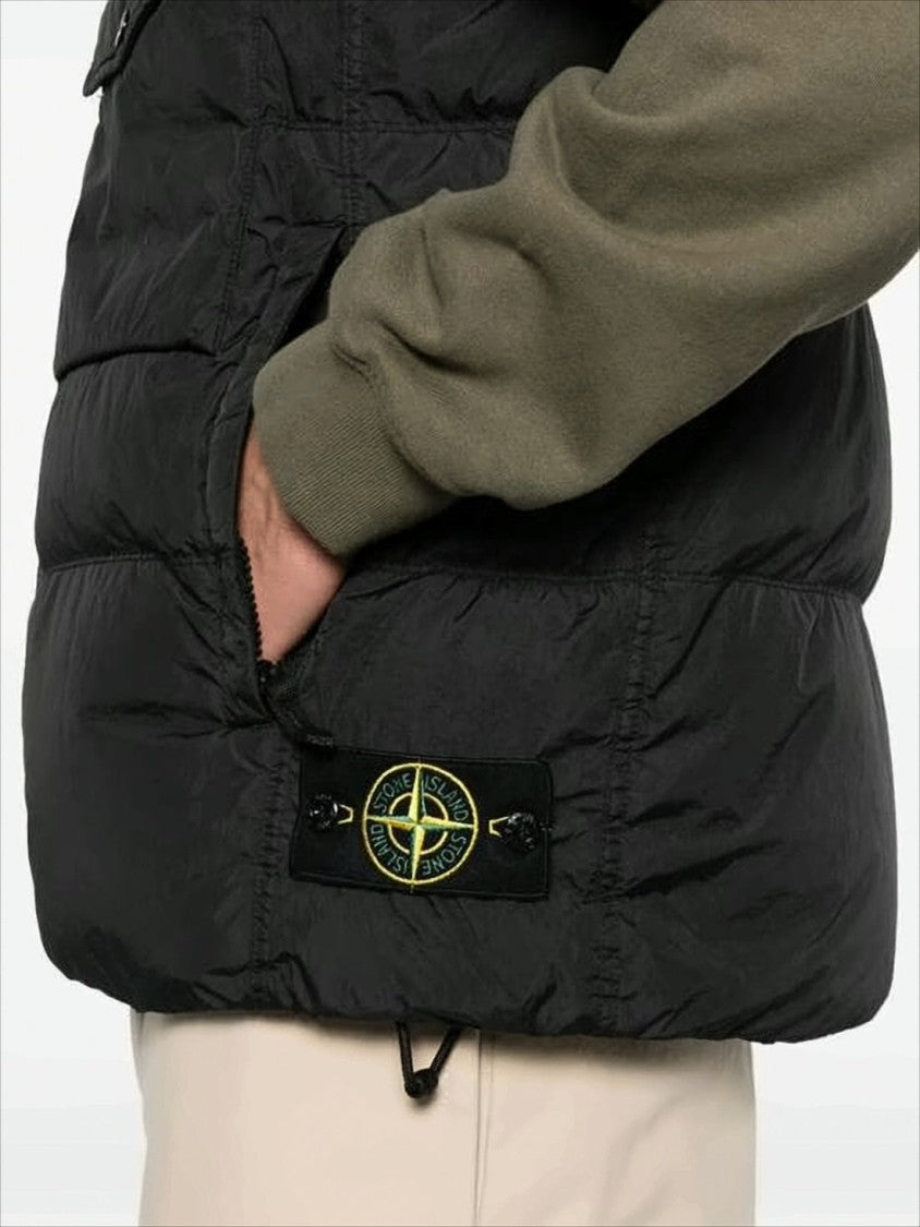 Stone Island Quilted High-Collar Vest With Adjustable Fit By Stone Island